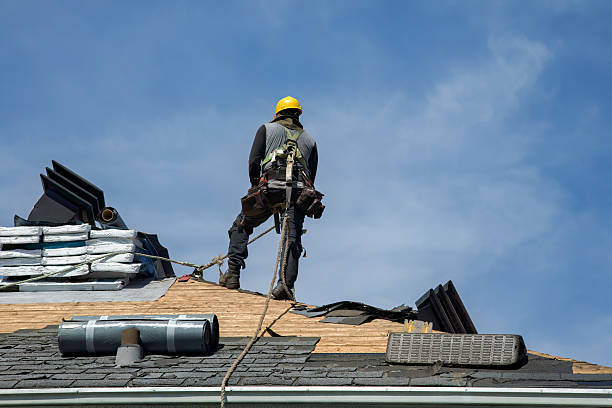 Professional Flat Roof Repair technician working in Chataignier, LA
